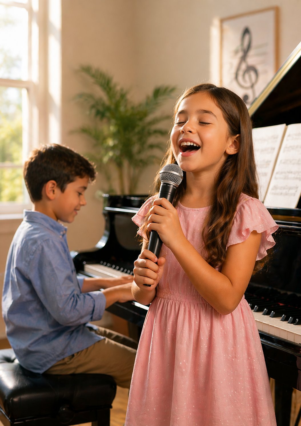 Private lesson at the piano