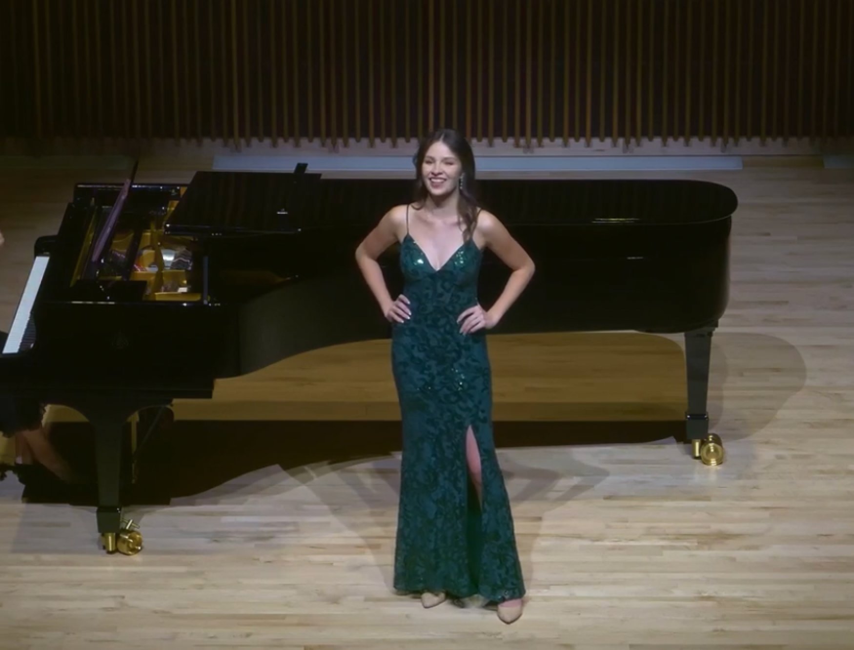 Advanced student performing at recital